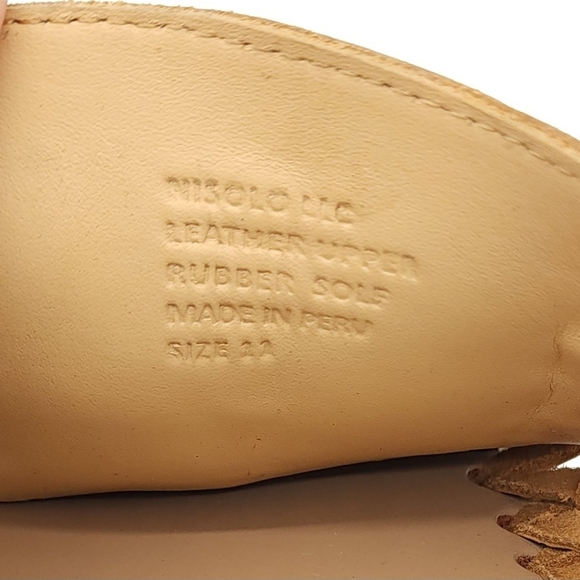 Nisolo Huarache Men’s Saddle Brown Slip On Leather Sandal Shoes Size 11 main image 5